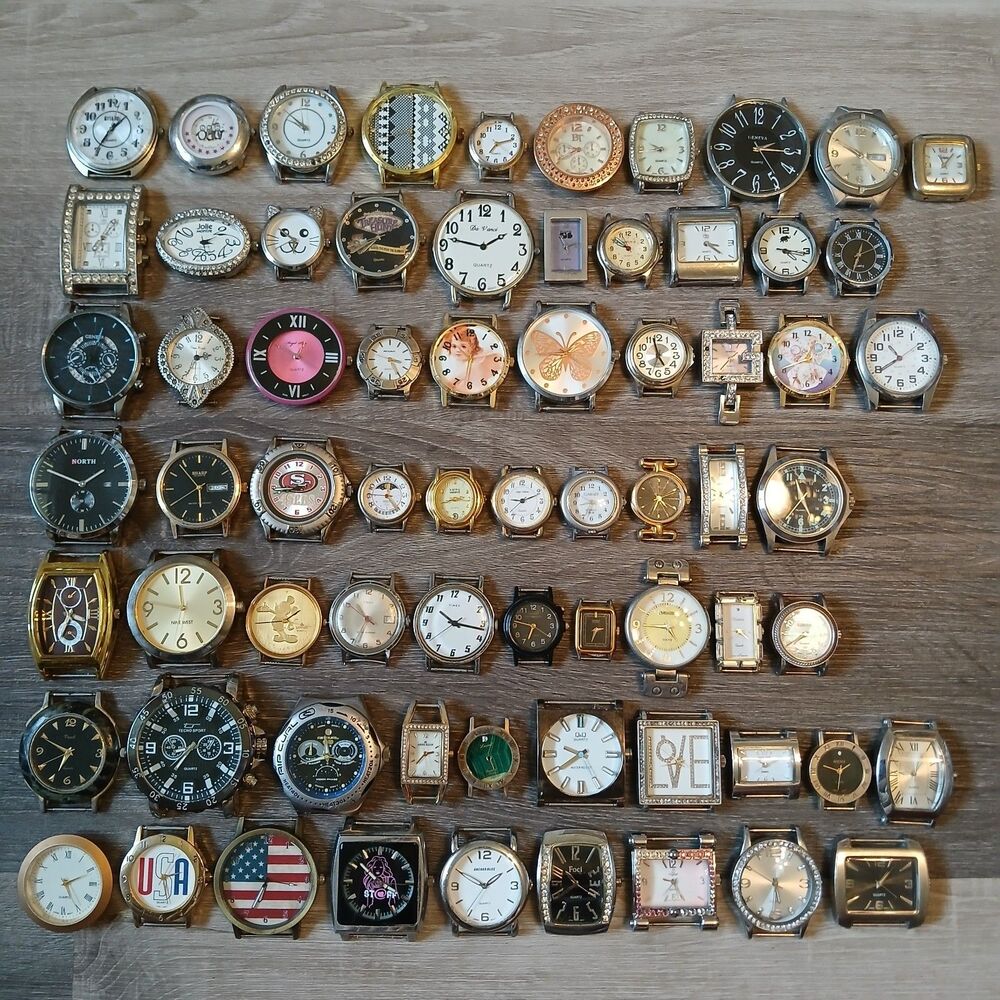 Bulk Lot 65+ Watch Heads Parts/Repair/Crafting Casio Seiko Timex Untested -Q6